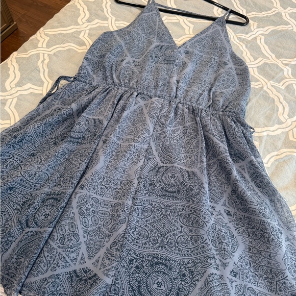 BCBGeneration Slate Blue Patterned Dress - Picture 1 of 3